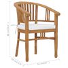 vidaXL 3 Piece Garden Dining Set with Cushions Solid Teak Wood