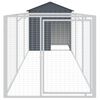 vidaXL Dog House with Roof Anthracite 117x405x123 cm Galvanised Steel