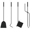 vidaXL 5 Piece Fireplace Tool Set 23x15x66 cm Steel