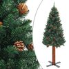 vidaXL Slim Pre-lit Christmas Tree with Ball Set Green 150 cm