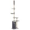 vidaXL Cat Tree | Grey | Engineered wood | 260 cm tall | Durable | Cat Tree