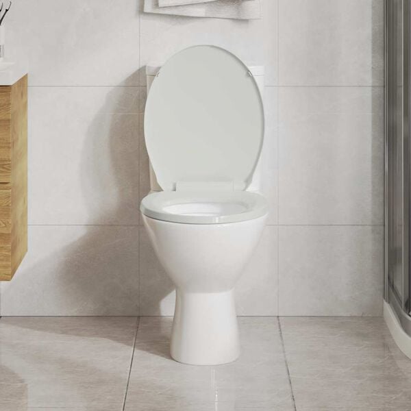 vidaXL Soft-close Toilet Seat White Oval
