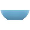 vidaXL Luxury Basin Oval-shaped Matt Light Blue 40x33 cm Ceramic