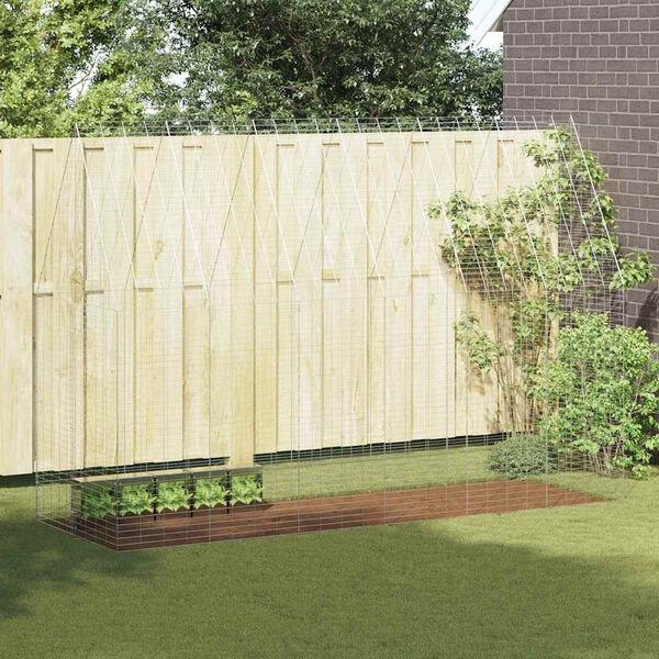 vidaXL Rabbit Cage Silver 300 x 100 x 210 cm Galvanised Steel