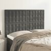 vidaXL Headboard Dark Grey 144x5x118/128 cm Velvet
