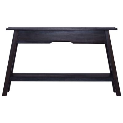 vidaXL Console Table Black 120x30x75 cm Solid Mahogany Wood
