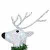 vidaXL LED Reindeers 6 pcs Silver Fabric