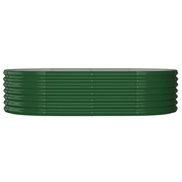 vidaXL Garden Raised Bed Galvanised Steel 152x80x36 cm Green