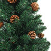 vidaXL Slim Pre-lit Christmas Tree with Ball Set Green 150 cm PVC
