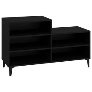 vidaXL Shoe Cabinet | Black | Engineered wood | Compact | Shoe Cabinet