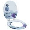 vidaXL Soft-Close Toilet Seat Grey 44 x 38 cm MDF board