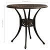 vidaXL Garden Table Bronze 78x78x72 cm Cast Aluminium