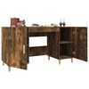 vidaXL Desk Smoked Oak 140x50x75 cm Engineered Wood
