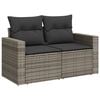 vidaXL 8 Piece Garden Sofa Set with Cushions Grey Poly Rattan