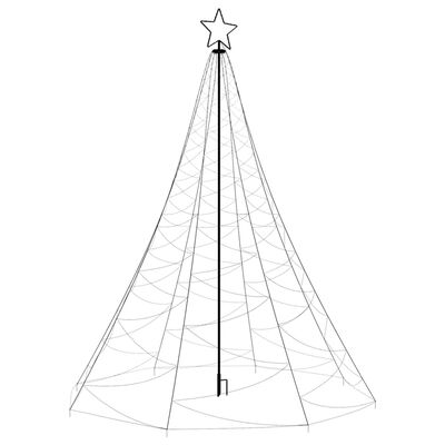 vidaXL Christmas Tree with Spike Blue 1400 LEDs 500 cm