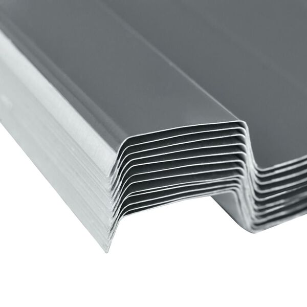vidaXL Roof Panels 12 pcs Galvanised Steel Grey