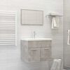 vidaXL 2 Piece Bathroom Furniture Set Concrete Grey Engineered Wood