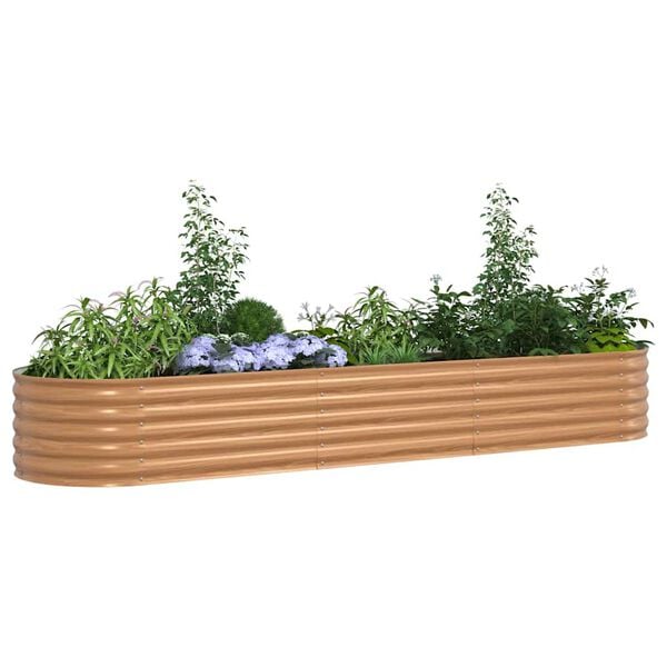 vidaXL Raised Bed Brown 320 x 80 x 44 cm Steel