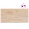 vidaXL Table Tops 2 pcs 60x30x1.7 cm Rectangular Solid Wood Pine
