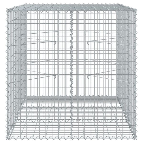 vidaXL Gabion Basket with Cover 150x100x100 cm Galvanised Iron
