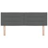 vidaXL LED Headboard with LED Strip Lights Dark Grey 160 cm Polyester