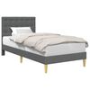 vidaXL Bed Frame with Headboard Dark Grey 90 x 190 cm Fabric