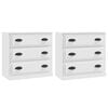 vidaXL Sideboards 2 pcs White Engineered Wood
