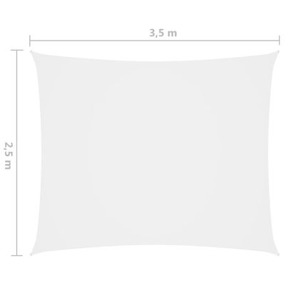 vidaXL Sunshade Sail Oxford Fabric Rectangular 2.5x3.5 m White