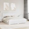 vidaXL Bed Frame with Headboard White 180 x 200 cm Engineered Wood