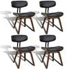 Artificial Leather Dining Chair with Backrest 4 pcs