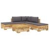 vidaXL 6 Piece Garden Lounge Set with Cushions Solid Wood Teak