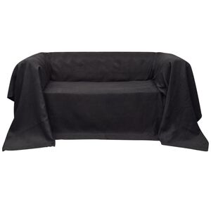 vidaXL Slipcover | Anthracite | Micro-suede, Polyester | 270 x 350 cm