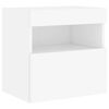 vidaXL TV Wall Cabinets with LED Lights 2 pcs White 40x30x40 cm