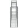 vidaXL Arched Gabion Baskets 5 pcs 300x30x80/100 cm Galvanised Iron