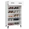 vidaXL Shoe Cabinet White 60x35x105 cm Engineered Wood