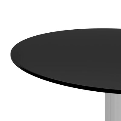 vidaXL Coffee Table Black 40 cm Tempered Glass