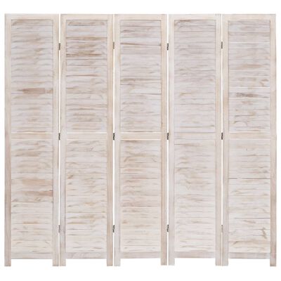 vidaXL 5-Panel Room Divider 175x165 cm Wood