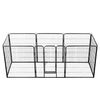 vidaXL Dog Playpen 8 Panels Steel 80x100 cm Black