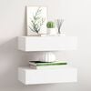 vidaXL Wall-mounted Drawer Shelves 2 pcs White 40x23.5x10 cm MDF