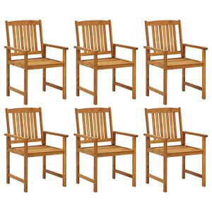 vidaXL Garden Chairs 6 pcs Solid Acacia Wood
