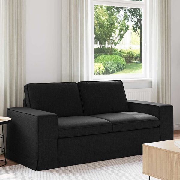 vidaXL Sofa Black 182 x 80 x 82 cm Fabric