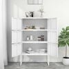 vidaXL Highboard White 80x35x135 cm Steel