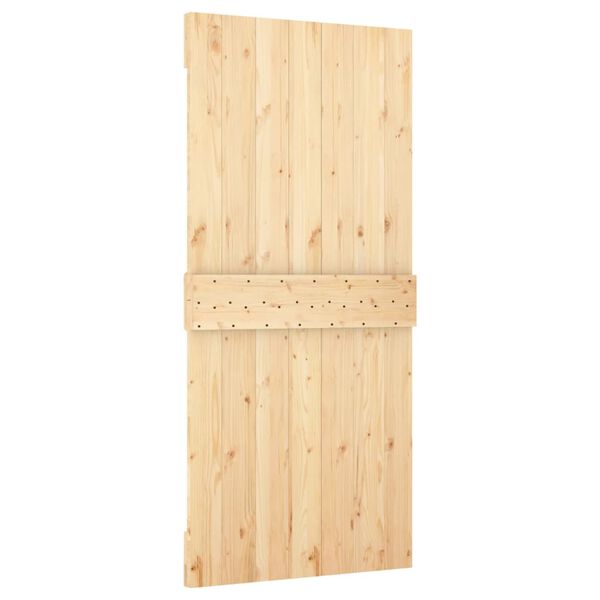 vidaXL Sliding Door with Hardware Set 100x210 cm Solid Wood Pine
