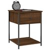 vidaXL Bedside Table Brown Oak 44x45x58 cm Engineered Wood