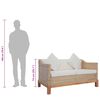 vidaXL 2-Seater Sofa with Cushions Natural Rattan