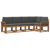 vidaXL Outdoor Sofa Set with Cushion 5 pcs Natural and Anthracite
