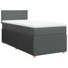 vidaXL Box Spring Bed with Mattress Light Grey King Single Fabric