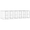 vidaXL Outdoor Dog Kennel Galvanised Steel 14,52 m&sup2;