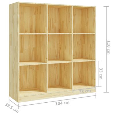 vidaXL Book Cabinet/Room Divider 104x33.5x110 cm Solid Pinewood
