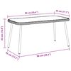 vidaXL Coffee Table Black 90 x 45 x 43 cm Poly Rattan and glass